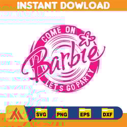 barbi logo, barb svg, princess silhouette, girl svg, sticker clipart, svg files, instant download (39)