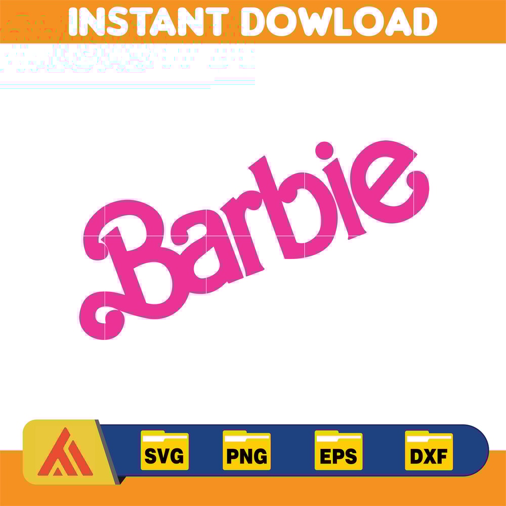 Barbi Logo, Barb Svg, Princess Silhouette, Girl Svg, Sticker Clipart, Svg Files, Instant Download (4).jpg
