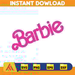 barbi logo, barb svg, princess silhouette, girl svg, sticker clipart, svg files, instant download (4)