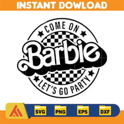 barbi logo, barb svg, princess silhouette, girl svg, sticker clipart, svg files, instant download (42)