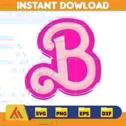 barbi logo, barb svg, princess silhouette, girl svg, sticker clipart, svg files, instant download (44)