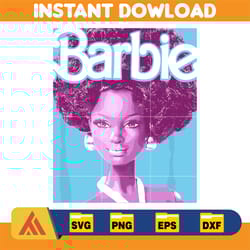 barbi logo, barb svg, princess silhouette, girl svg, sticker clipart, svg files, instant download (46)