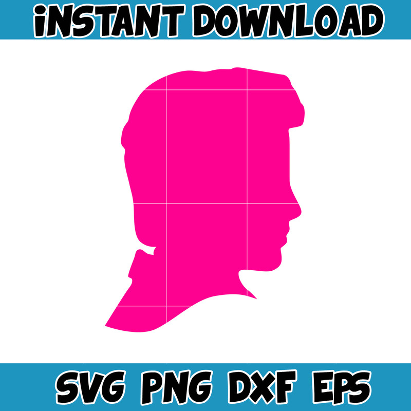 Barbi Icons Logo Babe Doll Girly Princess Silhouette Head Pink, SVG Clipart Digital Download Sublimation Cricut Cut (50).jpg