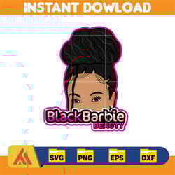 barbi logo, barb svg, princess silhouette, girl svg, sticker clipart, svg files, instant download (48)