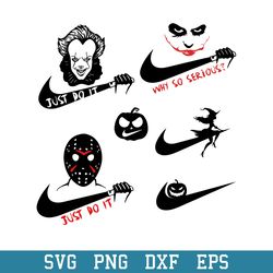Just Do It Halloween Svg, Horror Moives Nike Svg, Halloween Svg, Png Dxf Eps Digital File