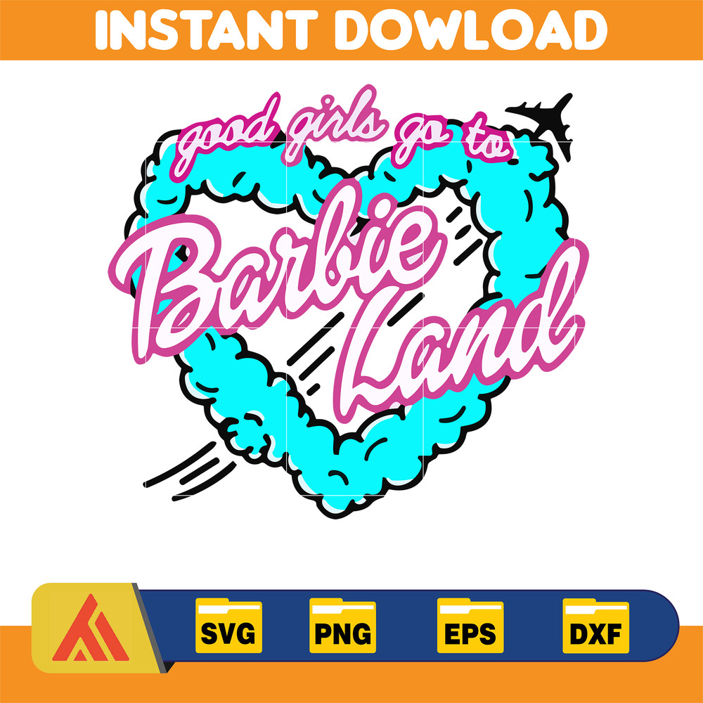 Barbi Logo, Barb Svg, Princess Silhouette, Girl Svg, Sticker Clipart, Svg Files, Instant Download (5).jpg