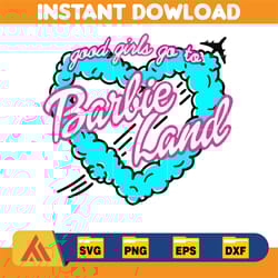 barbi logo, barb svg, princess silhouette, girl svg, sticker clipart, svg files, instant download (5)