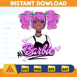 barbi logo, barb svg, princess silhouette, girl svg, sticker clipart, svg files, instant download (51)