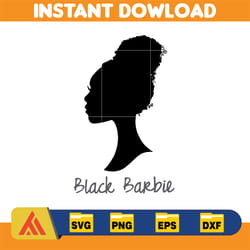 barbi logo, barb svg, princess silhouette, girl svg, sticker clipart, svg files, instant download (55)