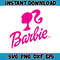 Barbi Icons Logo Babe Doll Girly Princess Silhouette Head Pink, SVG Clipart Digital Download Sublimation Cricut Cut (67).jpg