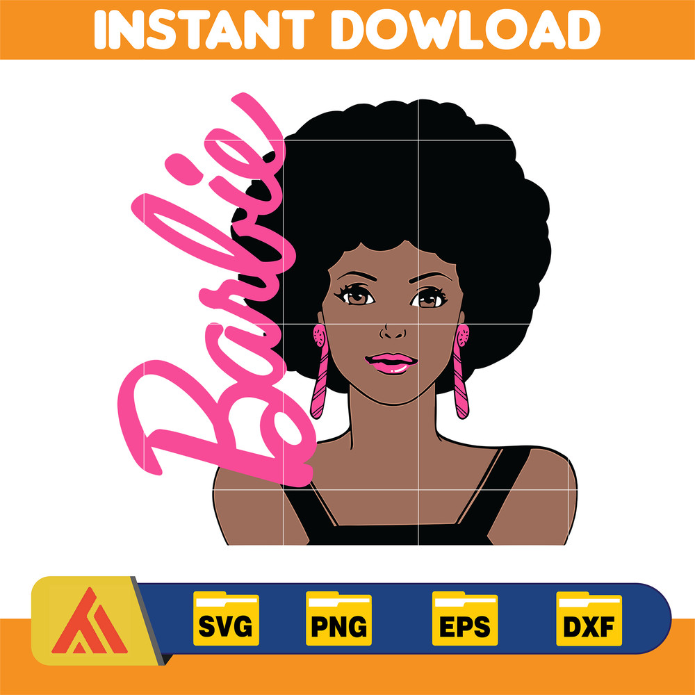 Barbi Logo, Barb Svg, Princess Silhouette, Girl Svg, Sticker Clipart, Svg Files, Instant Download (58).jpg