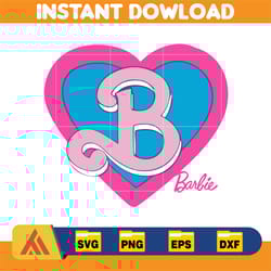 barbi logo, barb svg, princess silhouette, girl svg, sticker clipart, svg files, instant download (6)