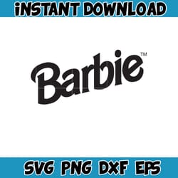 barbi icons logo babe doll girly princess silhouette head pink, svg clipart digital download sublimation cricut cut (70)