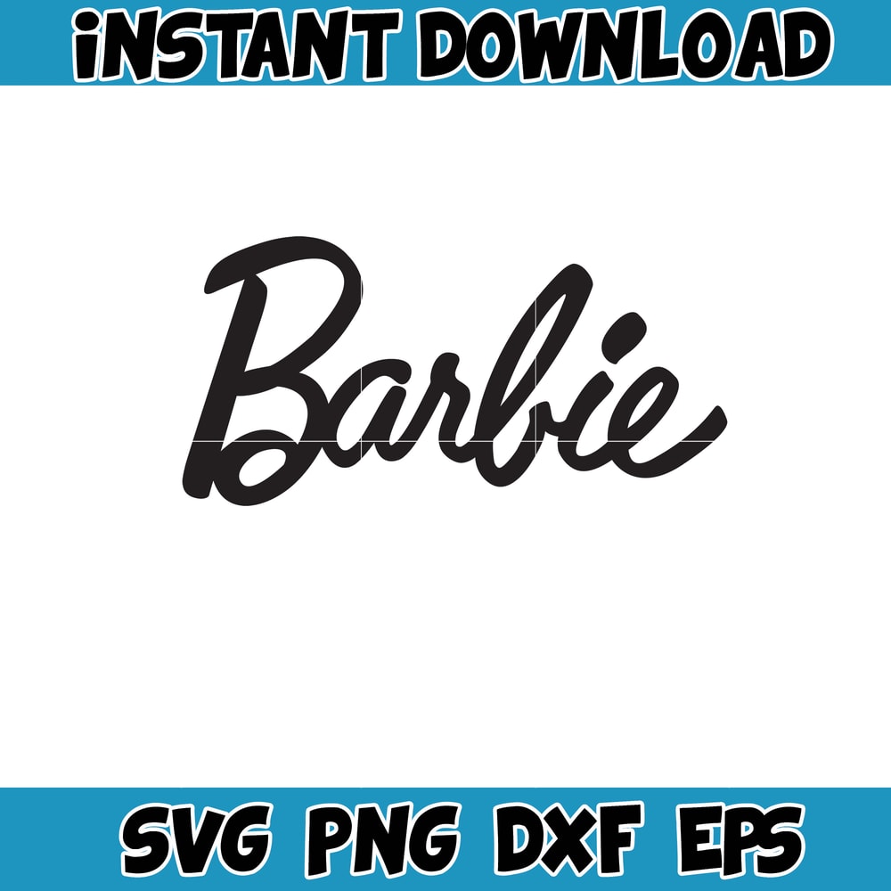 Barbi Icons Logo Babe Doll Girly Princess Silhouette Head Pink, SVG Clipart Digital Download Sublimation Cricut Cut (72).jpg