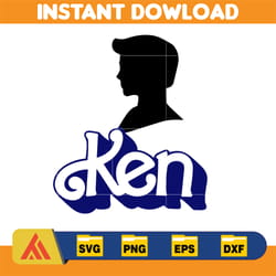 barbi logo, barb svg, princess silhouette, girl svg, sticker clipart, svg files, instant download (7)