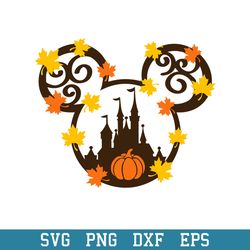 Mouse Fall Castle Pumpkin Svg, Halloween Svg, Png Dxf Eps Digital File