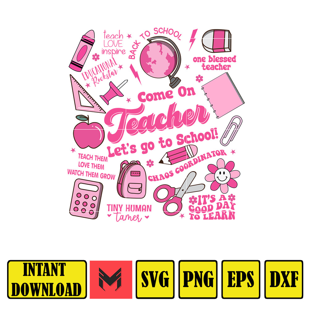 Barbie Teacher Svg, In My Teacher Era Svg, Barbie Teacher Era, Back To School Svg, First Day Of School Svg, Barbie School, Come On Barbie (3).jpg