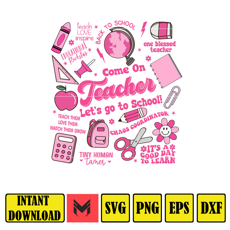 Barbie Teacher Svg, In My Teacher Era Svg, Barbie Teacher Era, Back To School Svg, First Day Of School Svg, Barbie School, Come On Barbie (3).jpg