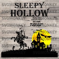 Halloween Vintage Sleepy Hollow DXF SVG PNG EPS
