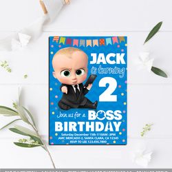 Boss baby Invitation, Boss baby Birthday Party Invitation, Boss baby Birthday invitation, Boss baby Party Invitation