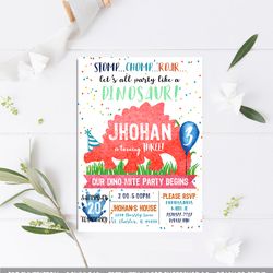 dinosaurus invitation, dinosaurus invites, dinosaurus party invitation, dinosaurus birthday invitation, dinosaurus card