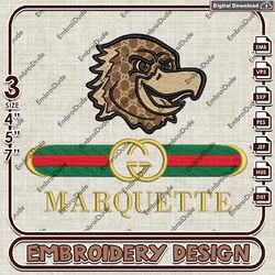 NCAA Marquette Golden Eagles Gucci Embroidery Design, NCAA Teams Embroidery Files, NCAA Machine Embroidery
