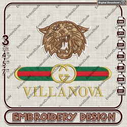 NCAA Villanova Wildcats Gucci Embroidery Design, NCAA Teams Embroidery Files, NCAA Villanova Machine Embroidery Pattern