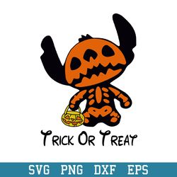 Stitch Trick Or Treat Halloween Svg, Halloween Svg, Png Dxf Eps Digital File