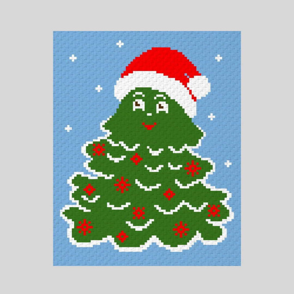 crochet-C2C-christmas-tree-graphgan-blanket-3