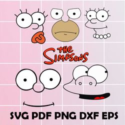 the simpsons svg, the simpsons clipart, the simpsons digital clipart, the simpsons eps, the simpsons dxf, the simpsons
