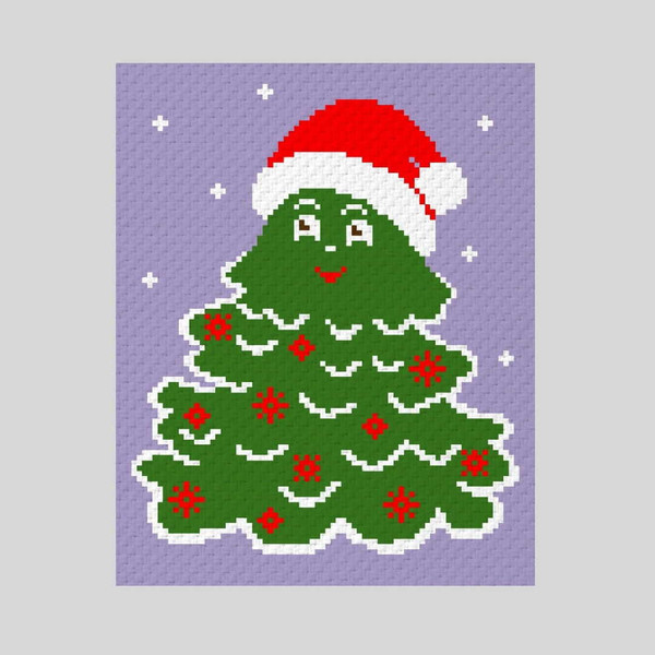 crochet-C2C-christmas-tree-graphgan-blanket-5