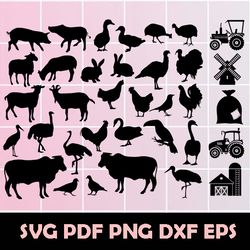 farm animal svg, farm animal png, farm animal pdf, farm animal eps, farm animal clipart, farm animal dxf, farm animal