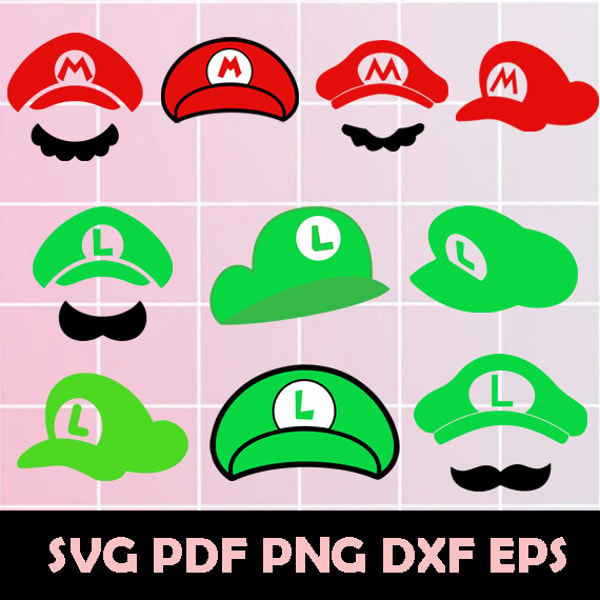 Mario Cap Vector Super MArio Hat Svg, Super MArio Hat Png, Super MArio Hat Cl | Inspire ...
