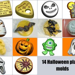 14 Halloween plastic molds