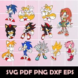 Sonic svg, Sonic Png, Sonic Eps, Sonic Dxf, Sonic Clipart, Sonic digital scrapbook, Sonic digital clipart, Sonic
