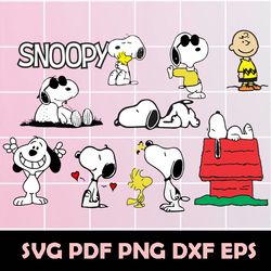 Snoopy Clipart, Snoopy Svg, Snoopy Png, Snoopy Eps, Snoopy Dxf, Snoopy Pdf, Snoopy digital scrapbook, Snoopy digital art