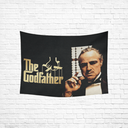 Godfather Wall Tapestry, Cotton Linen Wall Hanging