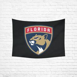 Panthers Wall Tapestry, Cotton Linen Wall Hanging