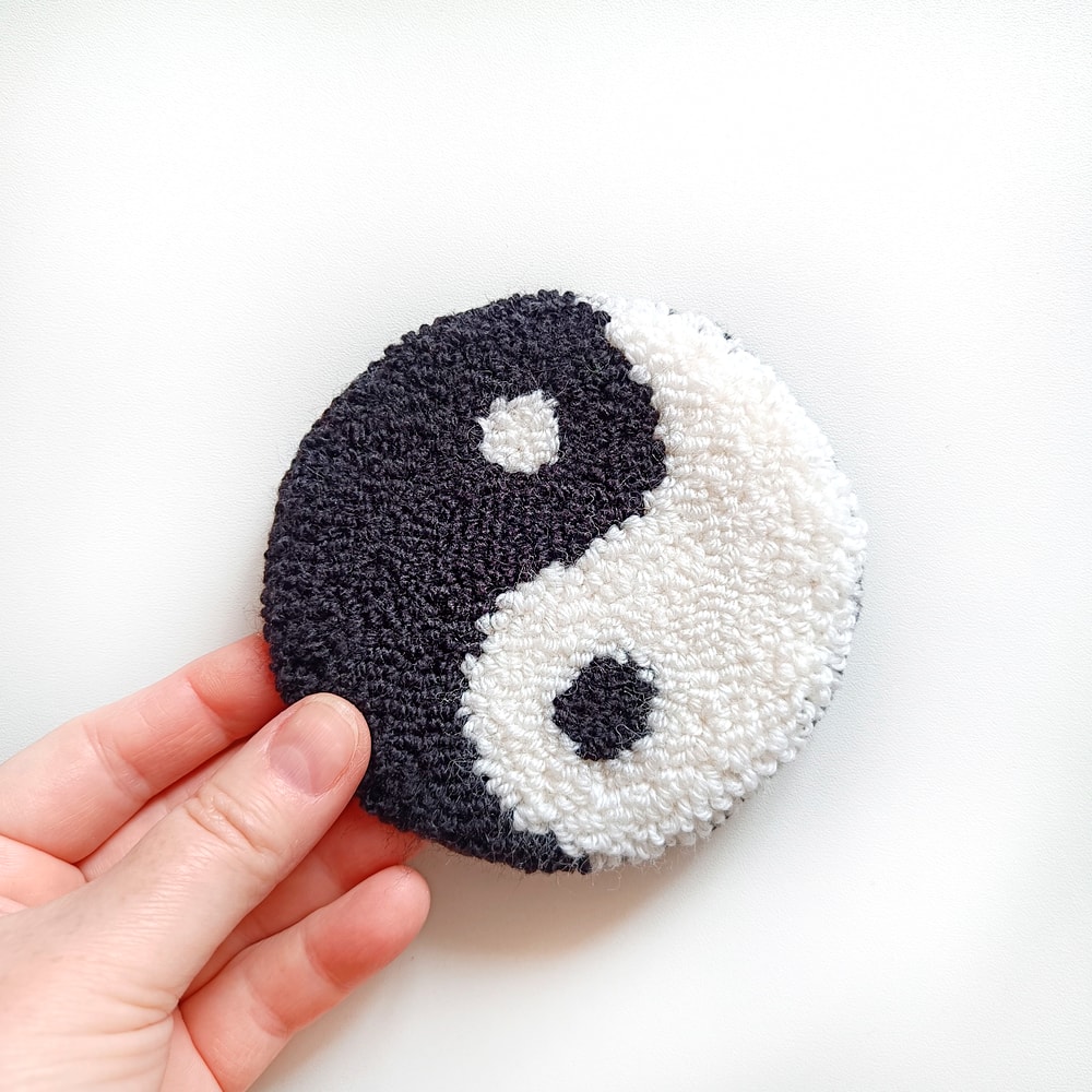 Yin Yang coasters Tufted coasters Punch needle coasters Christmas coasters Christmas gifts Sweet Home Coasters Mug coast