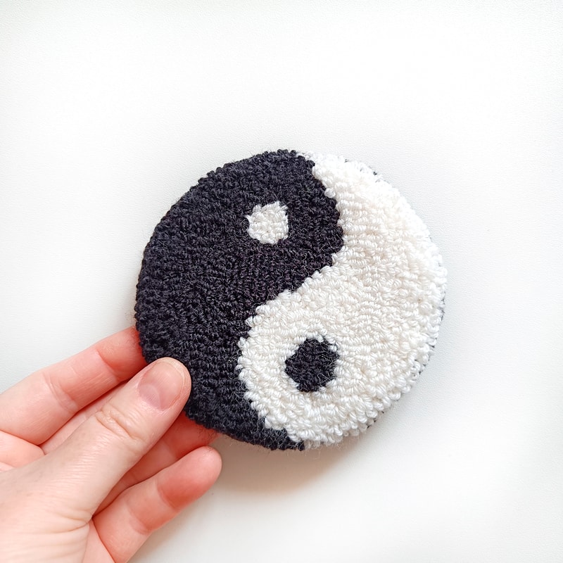 Yin Yang coasters Tufted coasters Punch needle coasters Christmas coasters Christmas gifts Sweet Home Coasters Mug coast