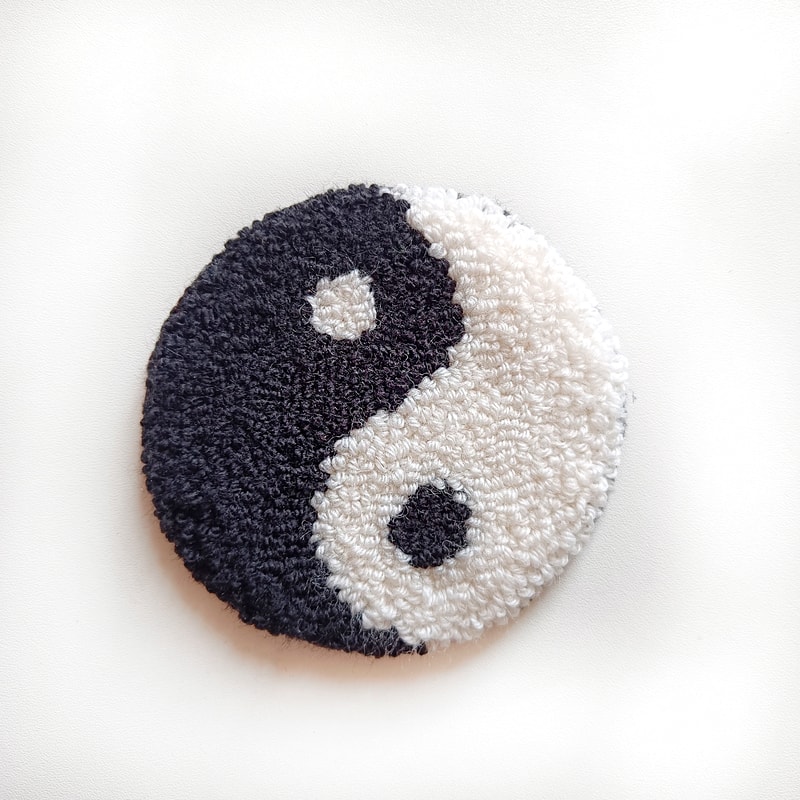 Yin Yang coasters Tufted coasters Punch needle coasters Christmas coasters Christmas gifts Sweet Home Coasters Mug coast