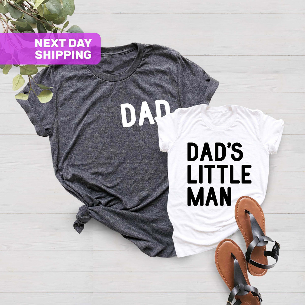 Dad and Son Matching T-Shirts, Dad And Me Outfits, Fathers Day Shirt Dad and Son, Dads Little Man T-shirt, Fathers Day Gifts from Son - 1.jpg