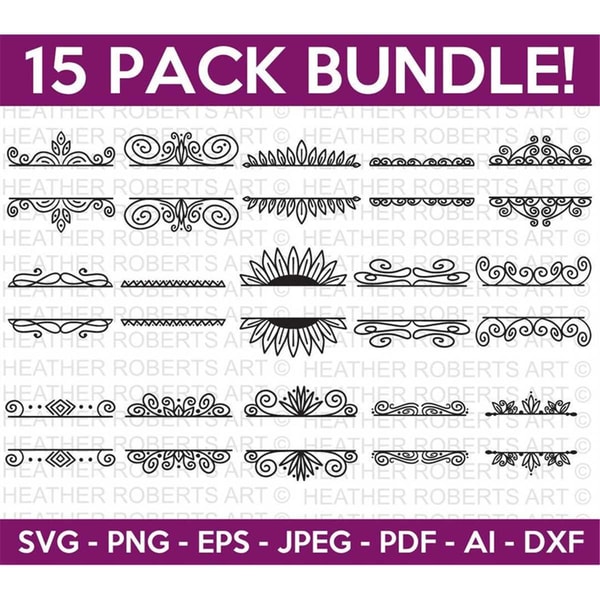 Text Svg Text Frame Monograms Svg Bundle, Floral Frames, Frame Svg, B | Inspire ...