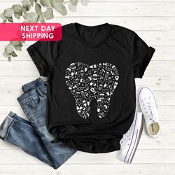 dentist tooth shirt, dental hygienist shirt, dental assistan