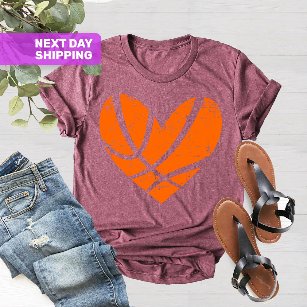 Distressed Basketball Heart Shirt, Basketball Heart Shirt, Basketball Season, Basketball Shirt, Basketball Mom Shirt, Girl Basketball Shirt - 5.jpg