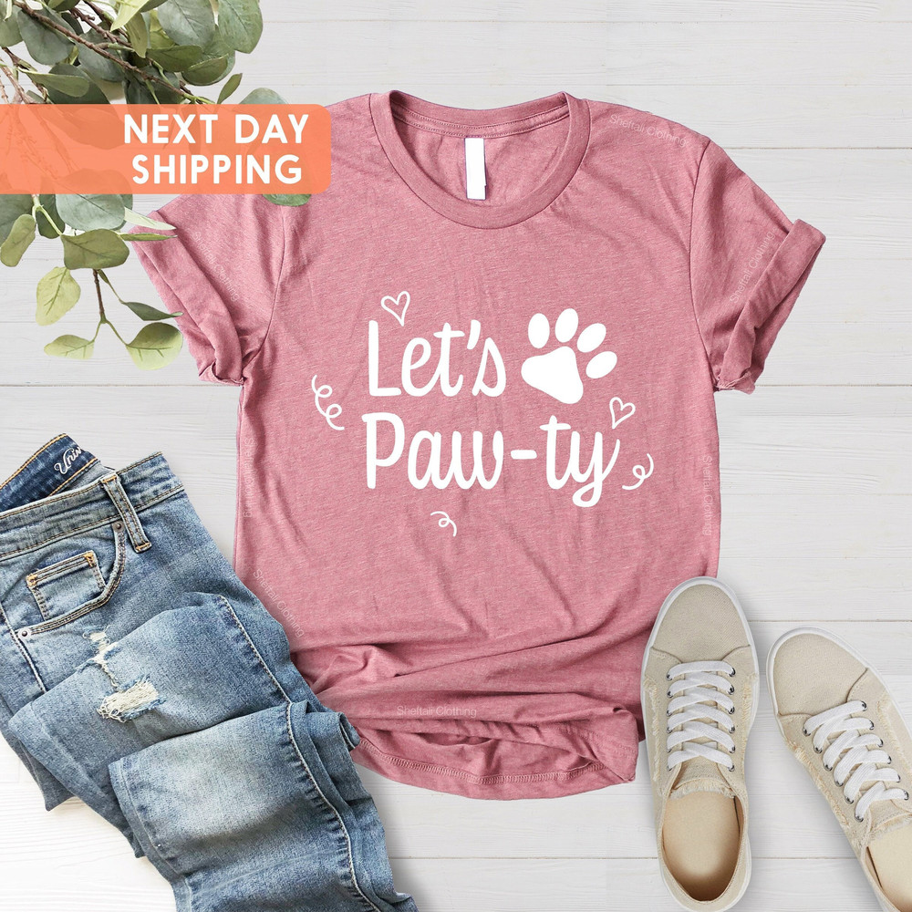 Dog Birthday Party, Lets Paw-Ty, Puppy Birthday Shirt, Lets Paw ty Shirt, Dog Birthday Shirt, Paw-ty Shirt, Rescue Dog Mom, Dog Mama Shirt - 1.jpg