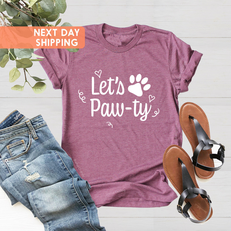 Dog Birthday Party, Lets Paw-Ty, Puppy Birthday Shirt, Lets Paw ty Shirt, Dog Birthday Shirt, Paw-ty Shirt, Rescue Dog Mom, Dog Mama Shirt - 2.jpg