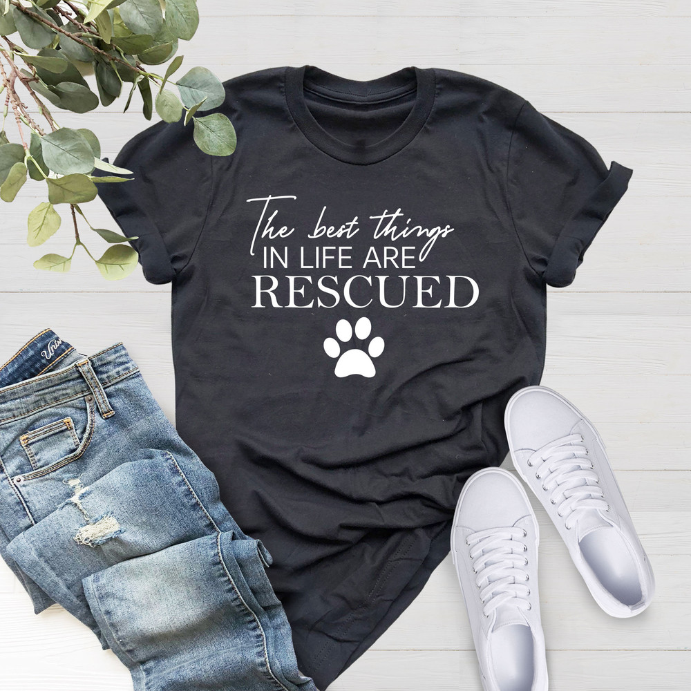 Dog Rescue Shirt, Animal Rescue Shirt, Rescue Dog Tshirt, Paw Print, Dog Lover Gift, Dog Paw T-shirt, Animal Rescue, Fur Mama, - 2.jpg