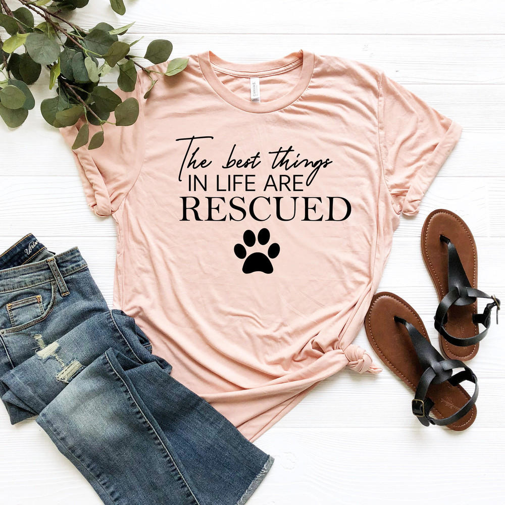 Dog Rescue Shirt, Animal Rescue Shirt, Rescue Dog Tshirt, Paw Print, Dog Lover Gift, Dog Paw T-shirt, Animal Rescue, Fur Mama, - 3.jpg