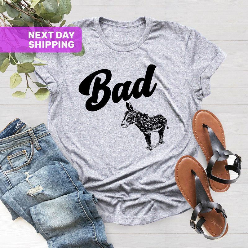 Donkey Shirt, Donkey Lover Gift, Cute Donkey Shirt, Sarcastic Shirt, Funny Bad Ass Donkey T Shirt for Men and Women, Animal Lover Tee - 3.jpg